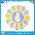 Colorful bunny user friendly custom Ceramic Easter Egg Tray